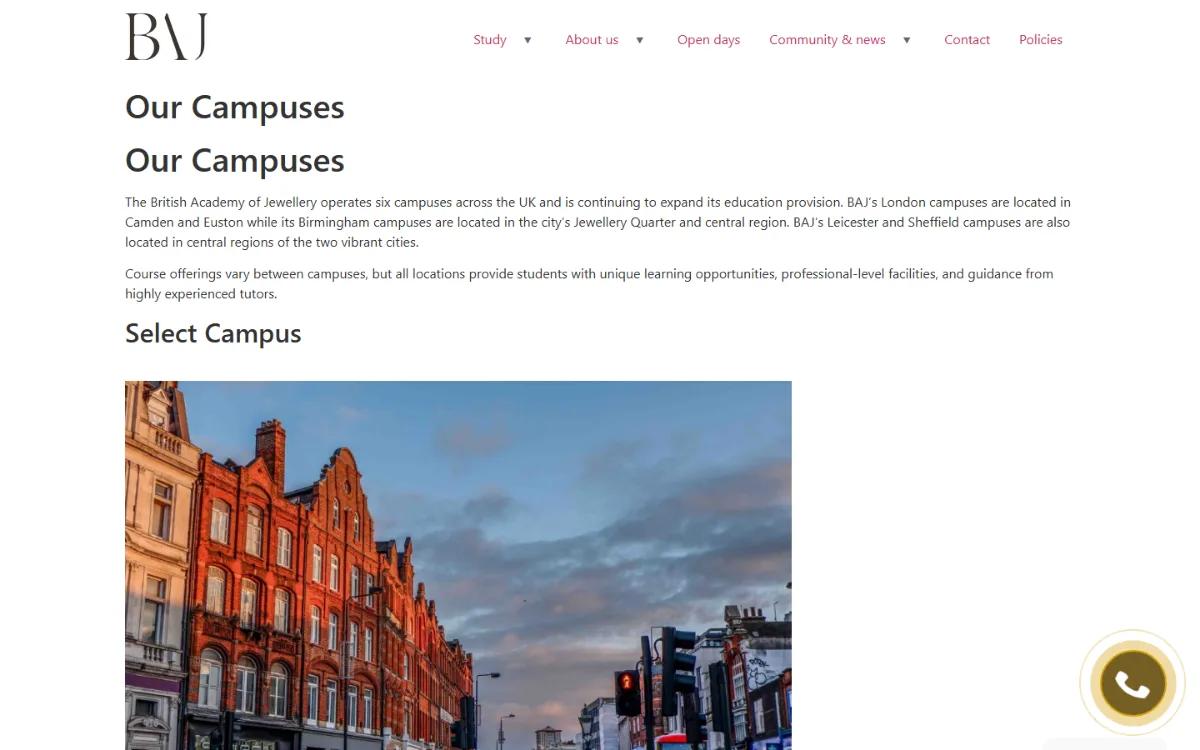 Campuses page