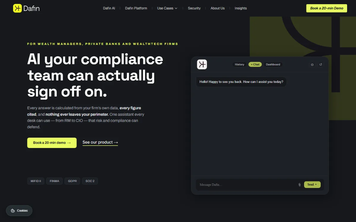 Dafin homepage